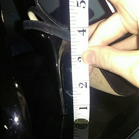 BCBG Max Azria Sparkle PeepToe Shiny Sling Heels - Picture 8 of 8